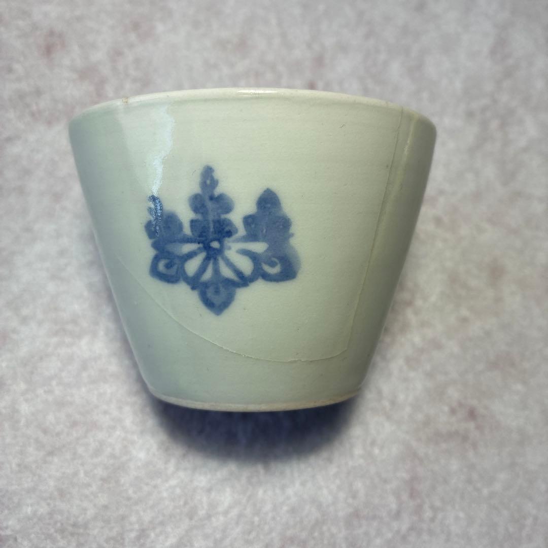 古伊万里　蒟蒻印判　桐　蕎麦猪口