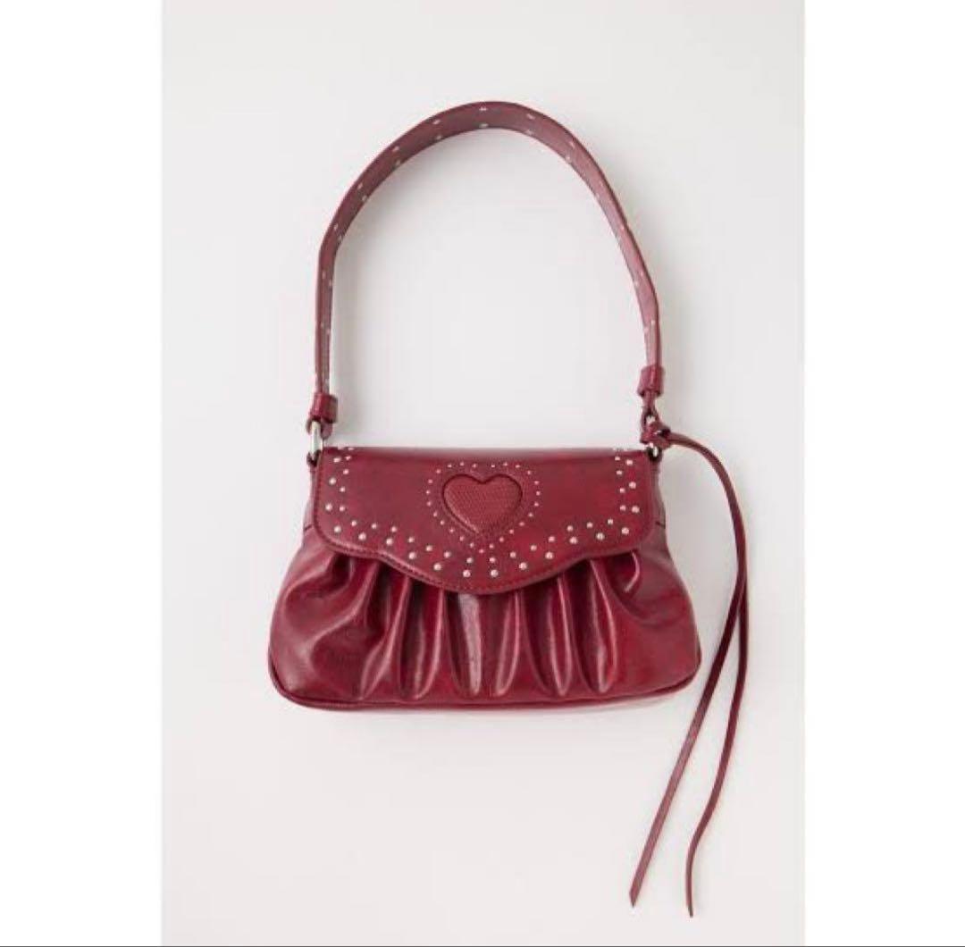 MOUSSY マウジー HEART GATHER STUDS バッグ 赤 y2k