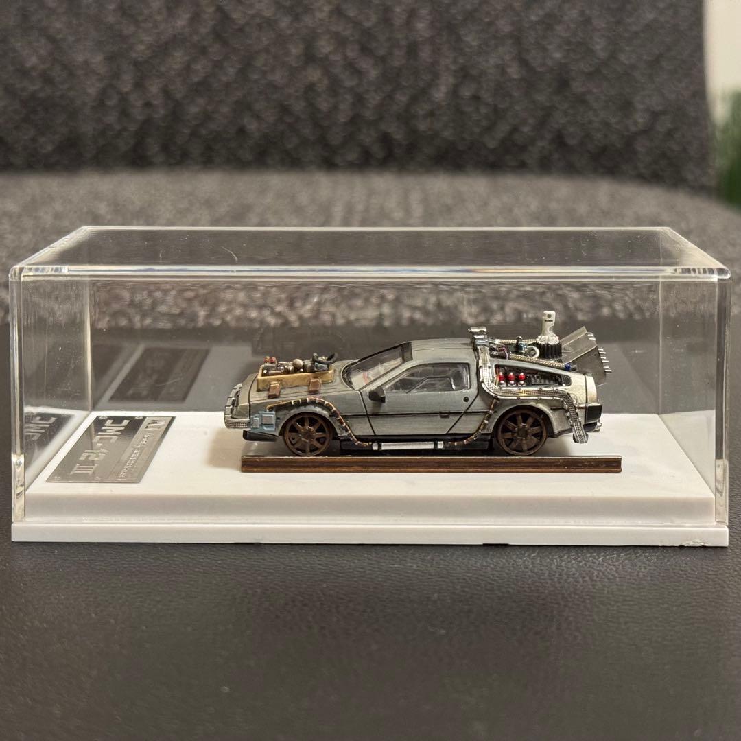 デロリアン カスタム品 1/64 MJモデル バックトゥザフューチャー レール