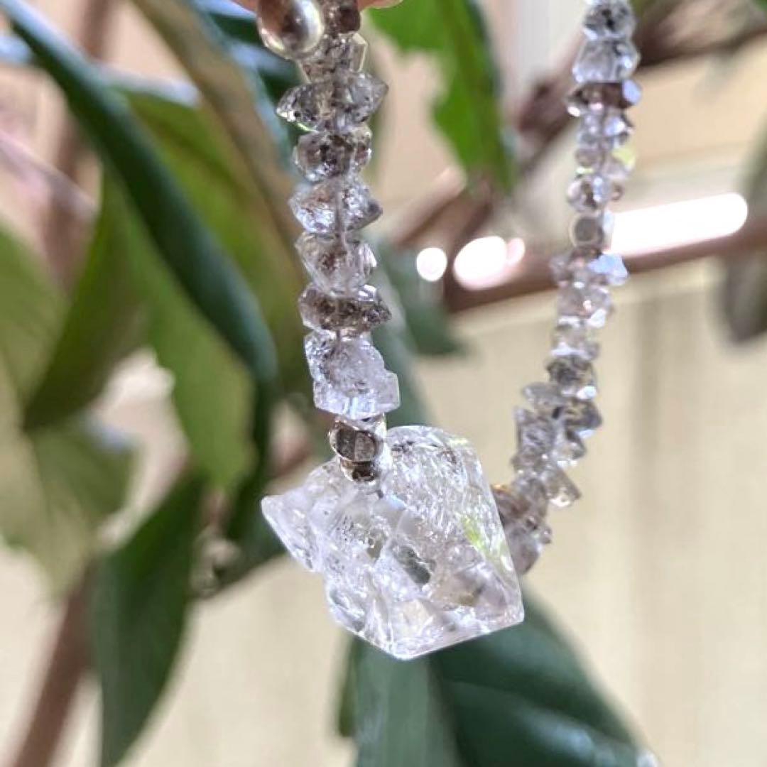 御専用パキスタン産オイルインクォーツとカレンシルバーのチョーカー&ピアスセット