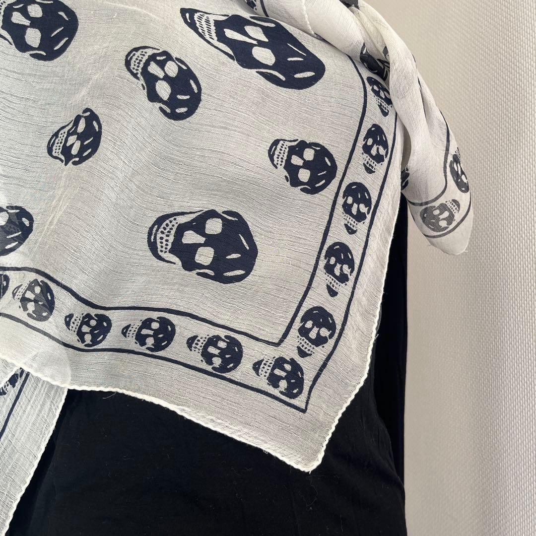 ALEXANDER McQUEEN スカーフ　スカル　シルク