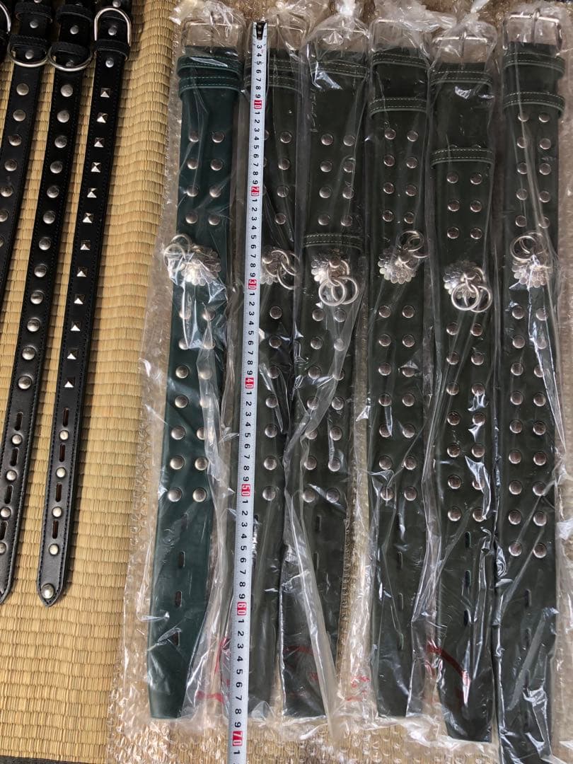 本革製スタッズ付　犬用首輪　渋い首輪　48本セット