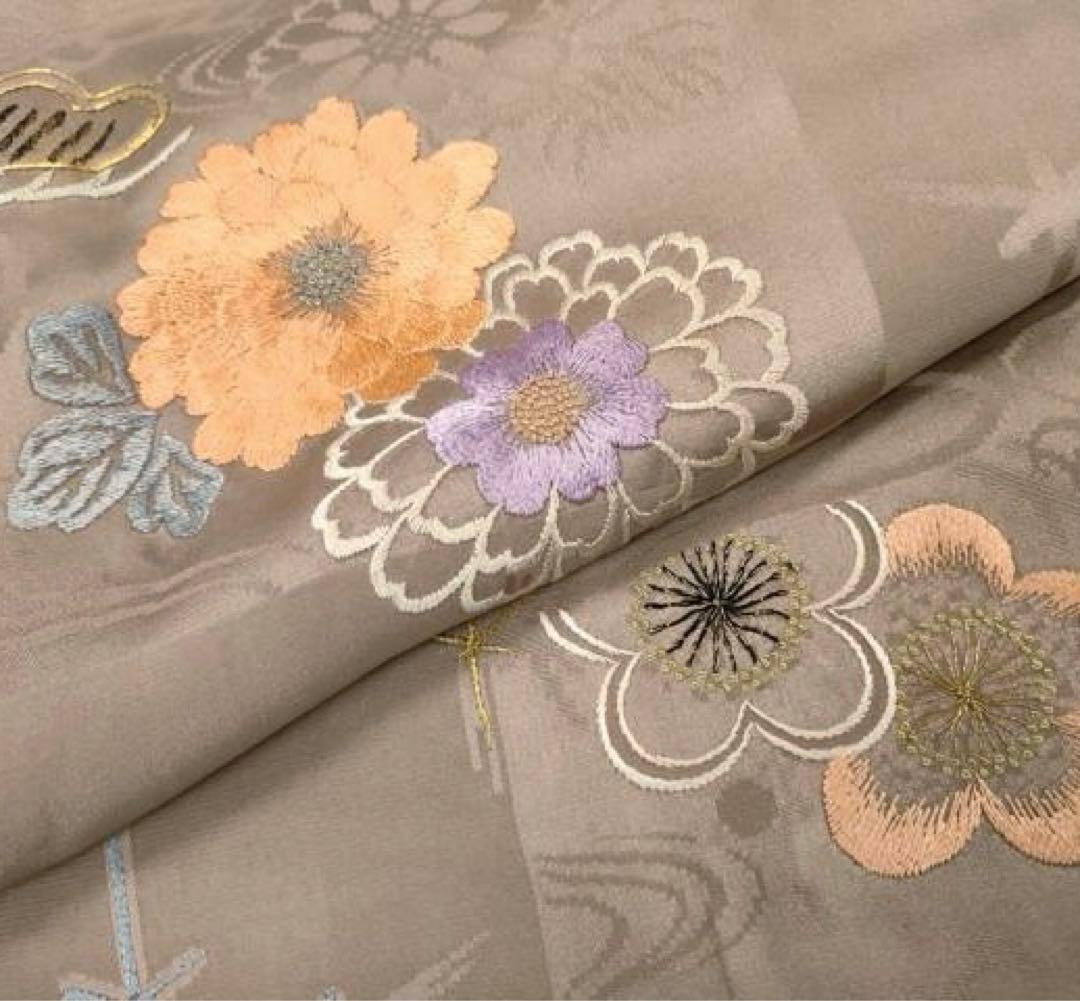 正絹訪問着　中国三大刺繍　相良刺繍　⑨( 黒留袖、紬、袋帯なども出品)