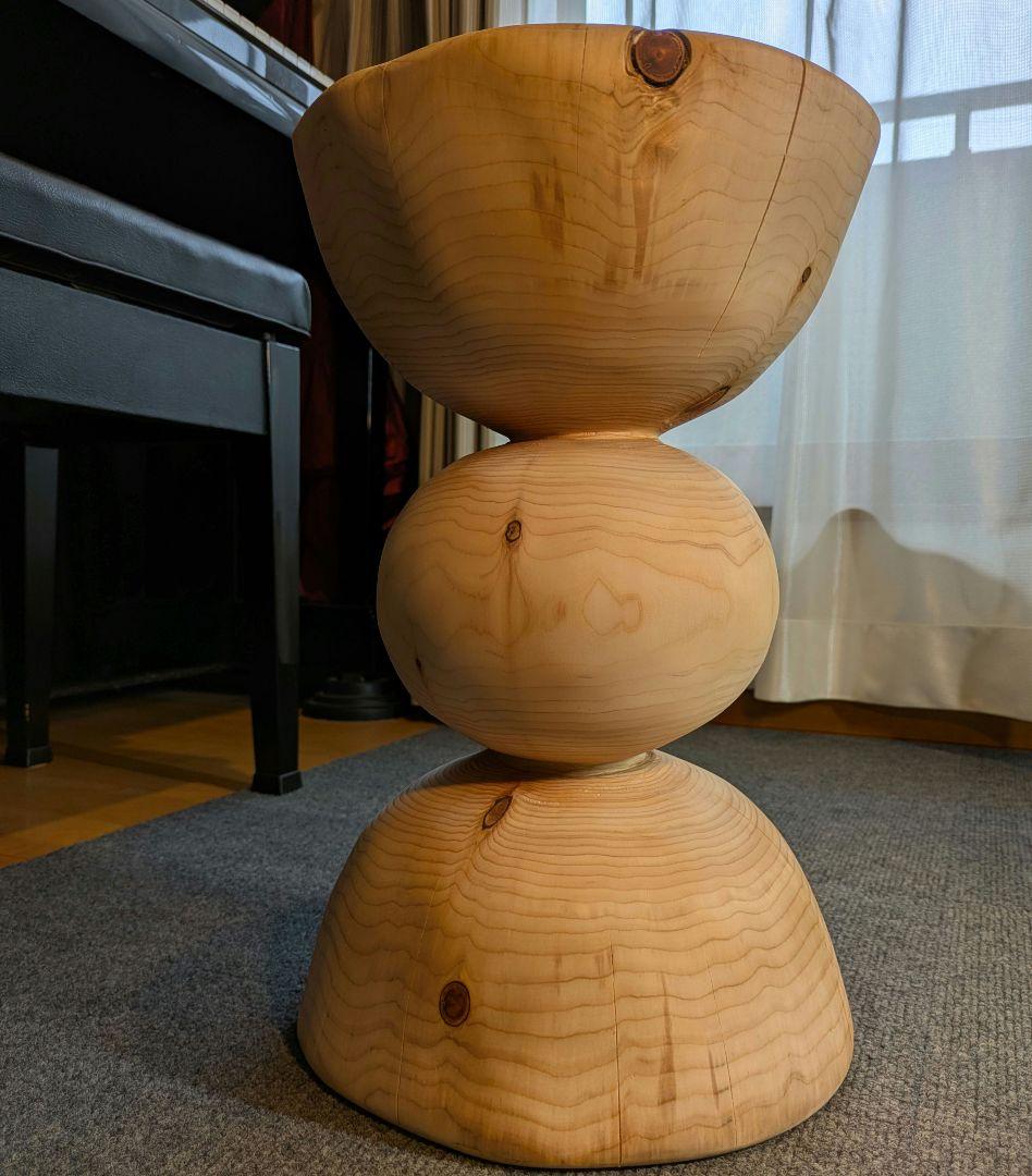 檜　丸太　椅子　スツール　高さ約41.5㎝