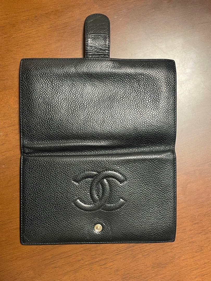 CHANEL シャネル キャビアスキン 黒 ココマーク