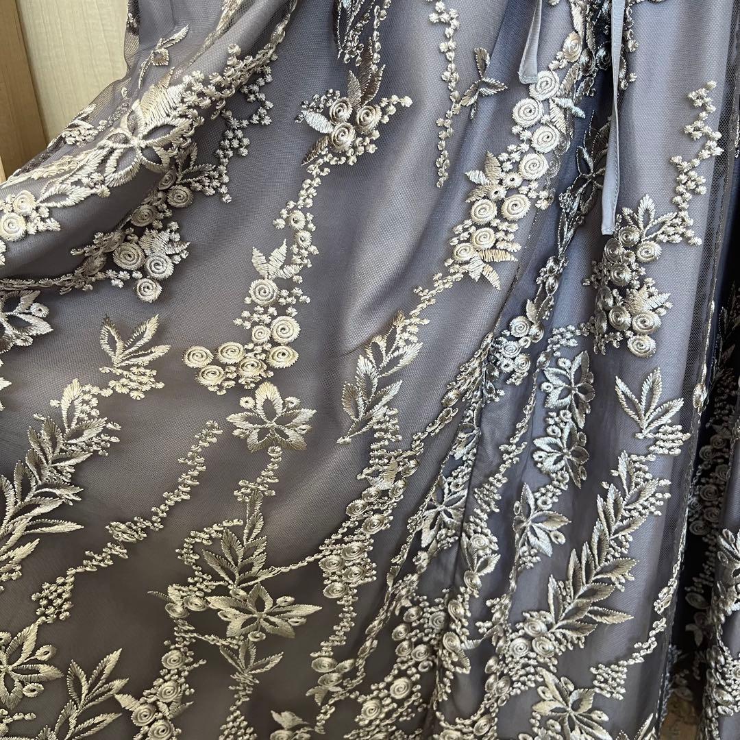 【美品】niana刺繍シアーレースドレス／オケージョンドレス（M）