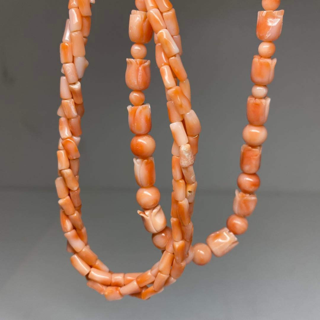 本桃色珊瑚ネックレス　148g トヒオ　東さ7-0216☆2F