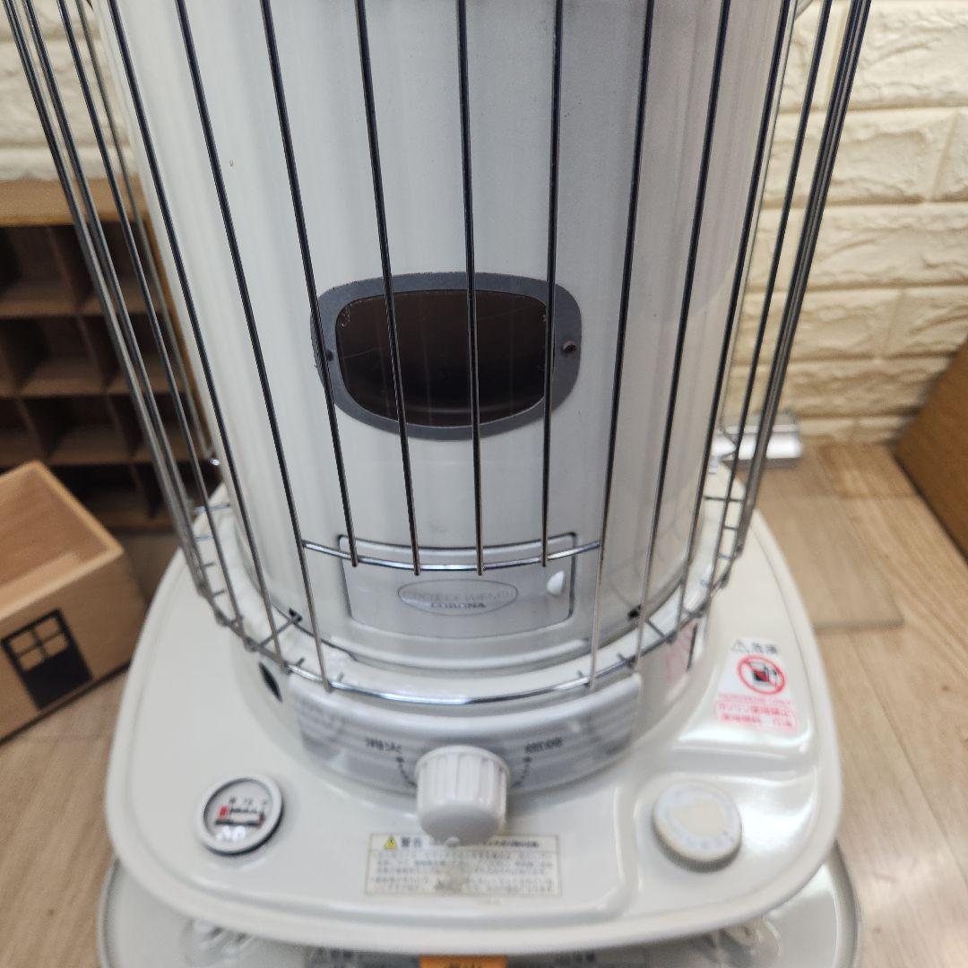 送料無料❤2013⑨️⭕️コロナ ホワイト 石油ストーブ 安全ガード付き