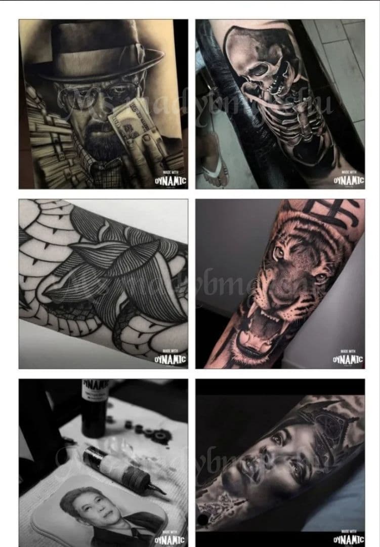 タトゥーインク US ダイナミック (8oz) トリプルブラック タトゥーマシン