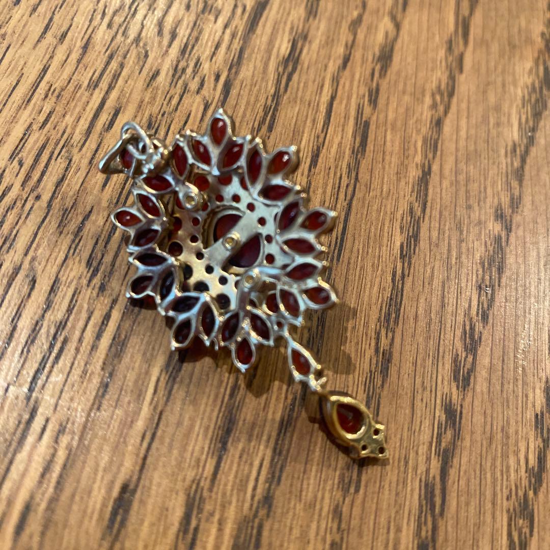 d*7様 碌山 ロクザン ガーネット ペンダントトップ SILVER925 ゴー