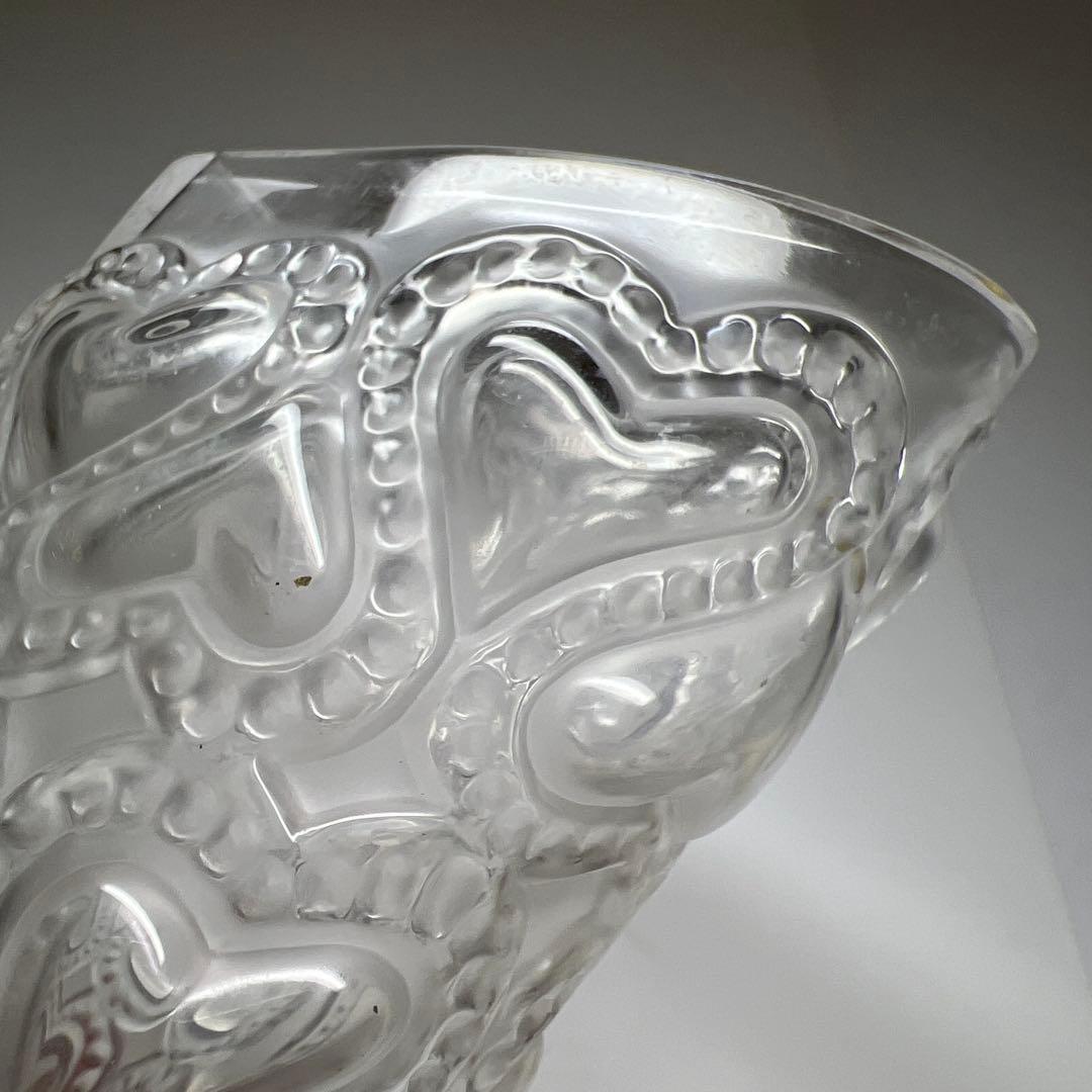 ラリック　ハート　フラワーベース　箱付　最大高さ16㎝　東Y7-0904①トヒオ