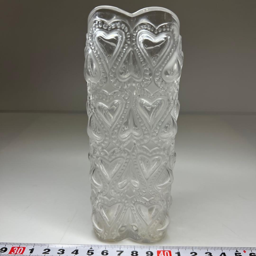 ラリック　ハート　フラワーベース　箱付　最大高さ16㎝　東Y7-0904①トヒオ