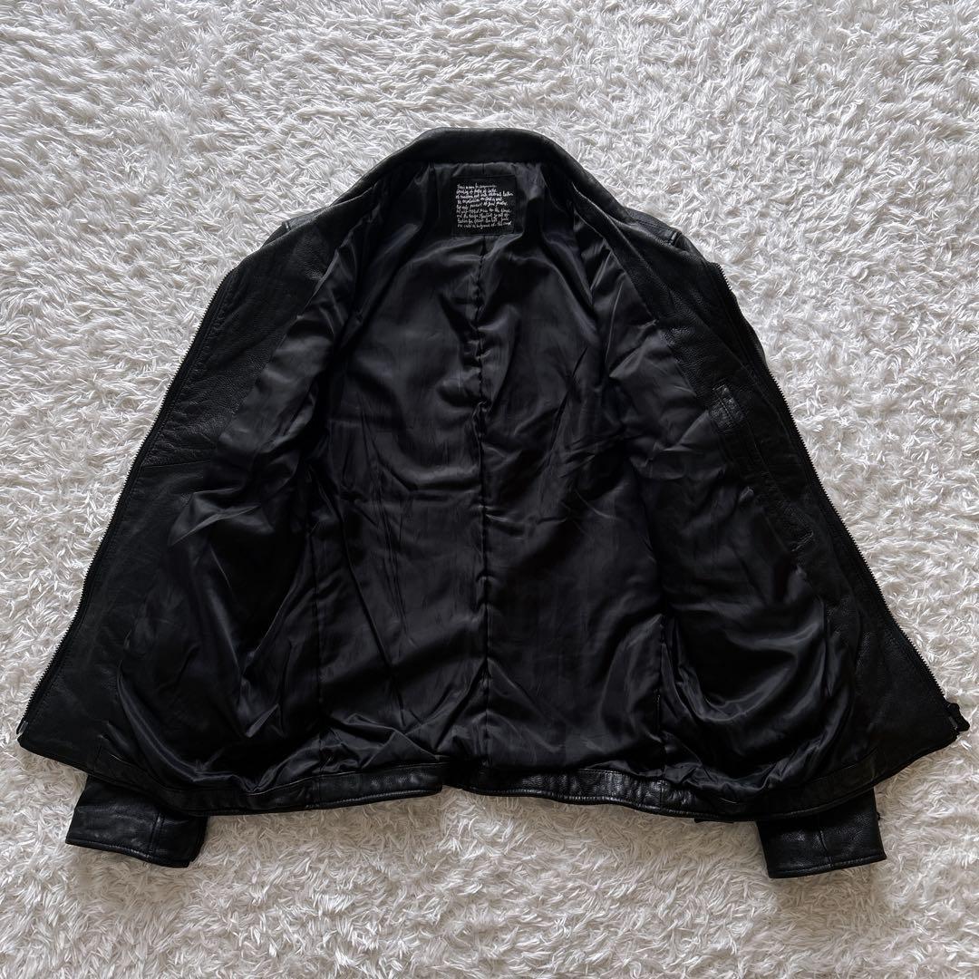 希少✨nano universe レザー　ジャケット　ライダース　ブラック
