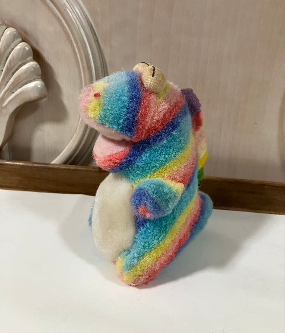 ごきげんザウルス レインボー プチ バンダイ ぬいぐるみ 当時物