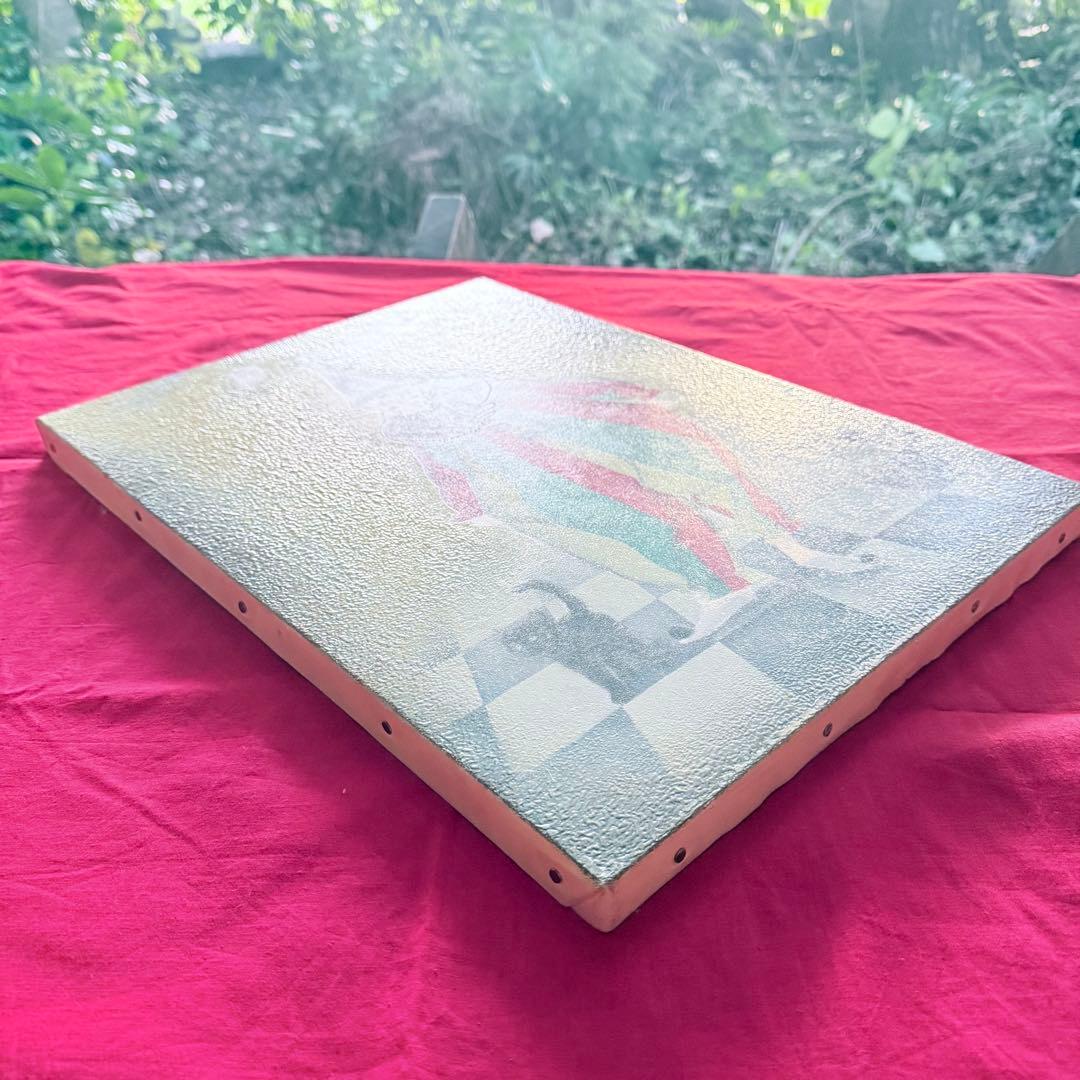 新春特別価格 ‼️くろねこ‼️川内令子『ピエロと黒猫』油彩画99年作真筆署名有