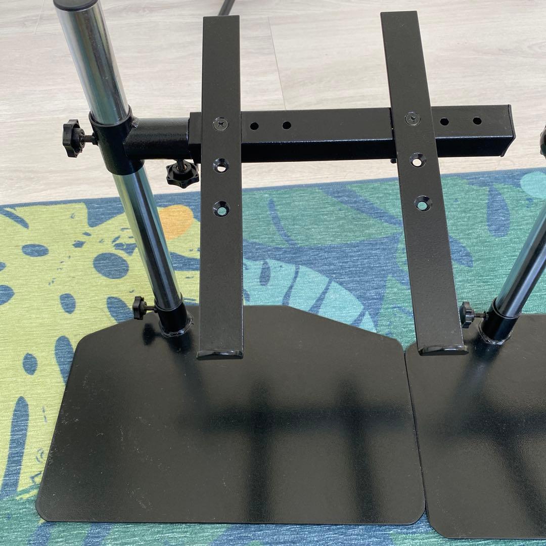 こ*ん様 cdjやPCスタンド 高さ調整可能 ブラック2個セット