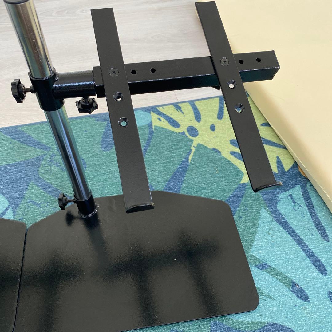 こ*ん様 cdjやPCスタンド 高さ調整可能 ブラック2個セット