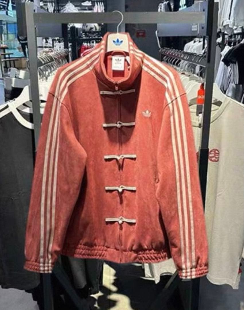 L 海外限定adidas originals スエード トラックジャケット