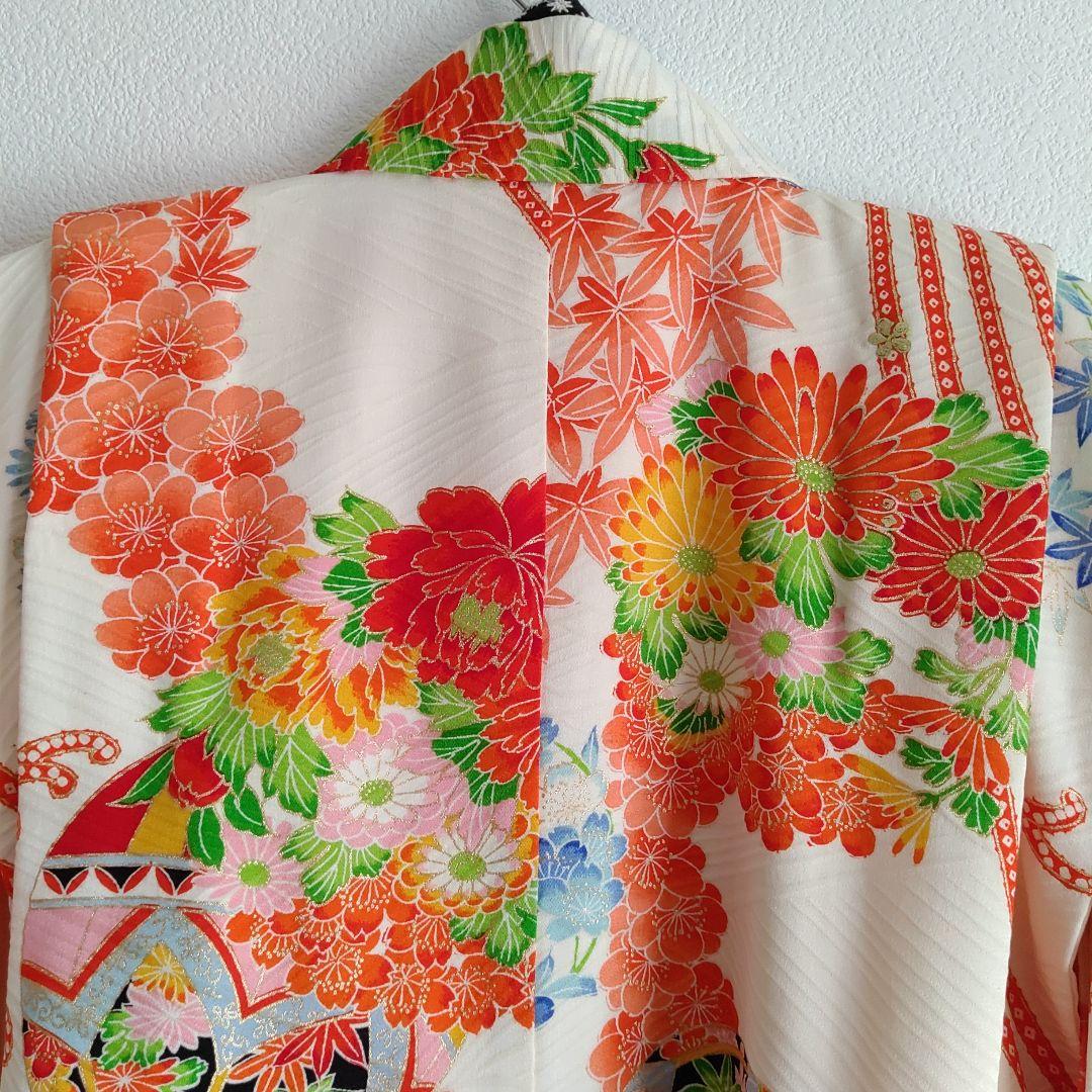七五三　7歳　女の子　お着物セット レトロ 可愛い 七五三詣り