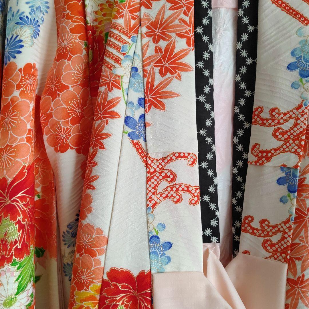 七五三　7歳　女の子　お着物セット レトロ 可愛い 七五三詣り