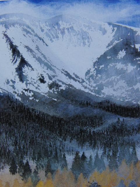 並木功、浅間、希少な画集より、新品高級額装付、状態良好