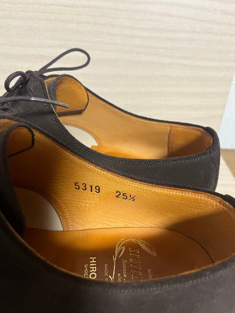 スコッチグレイン 5319ダークブラウン スウェードドレスシューズ 25.5cm