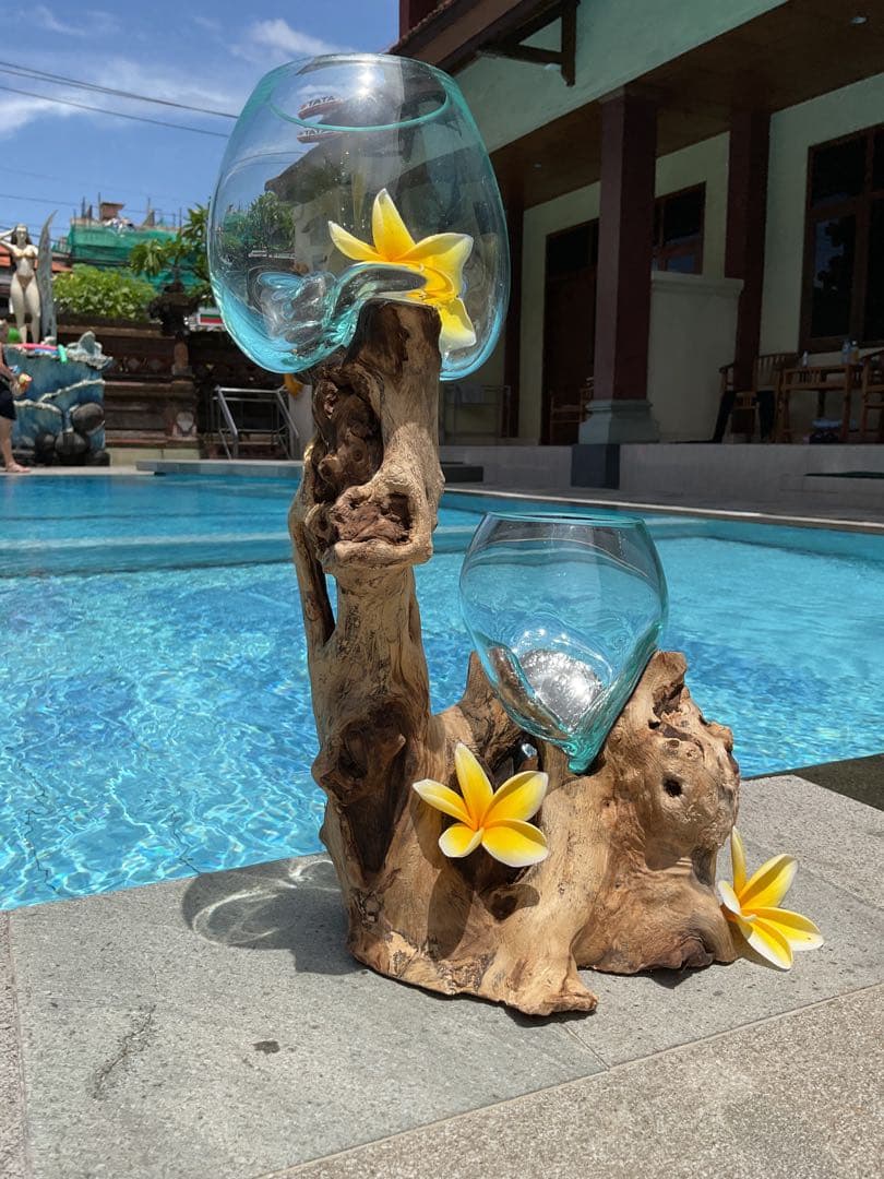 【新入荷】フィッシュボール(天然木ガラス水槽)Mサイズ2個口