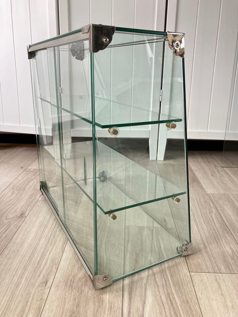 最終値下げ 美品 卓上ガラスケース 昭和レトロ ショーケース 全面ガラス 古道具