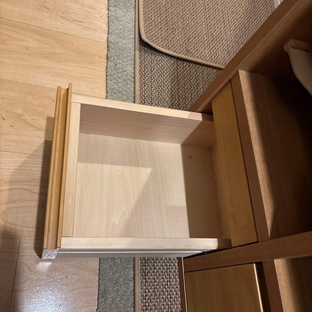 ベルメゾン　ランドセルラック　木製オープンシェルフ 引き出し付き