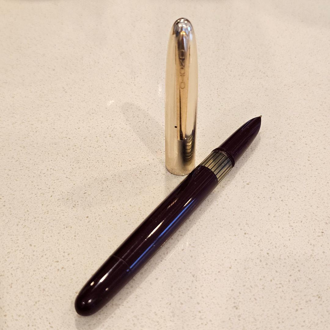 ONOTO ヴィンテージ万年筆 エンジ　赤紫