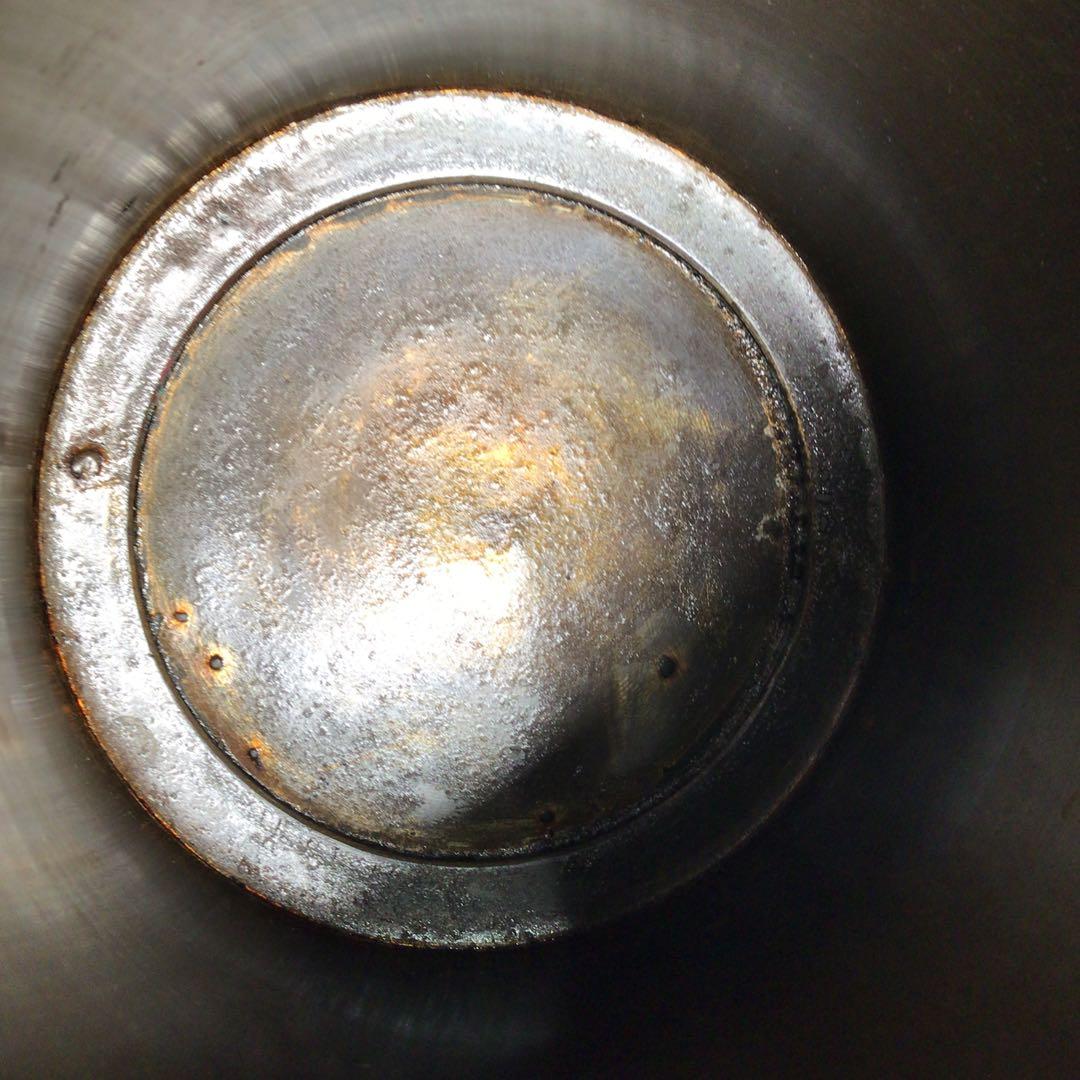 Ｎ５７１　皆具　『一ノ瀬宗辰造』『砂張銅渦巻紋』『水指　建水　蓋置　杓立』　共箱