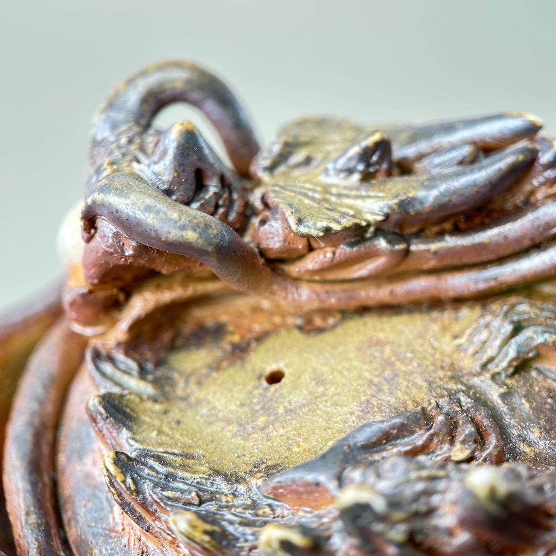 石田安弘 備前焼龍宝瓶 般若心经 人気作者 急須 共箱 共布 茶注 煎茶 茶道具