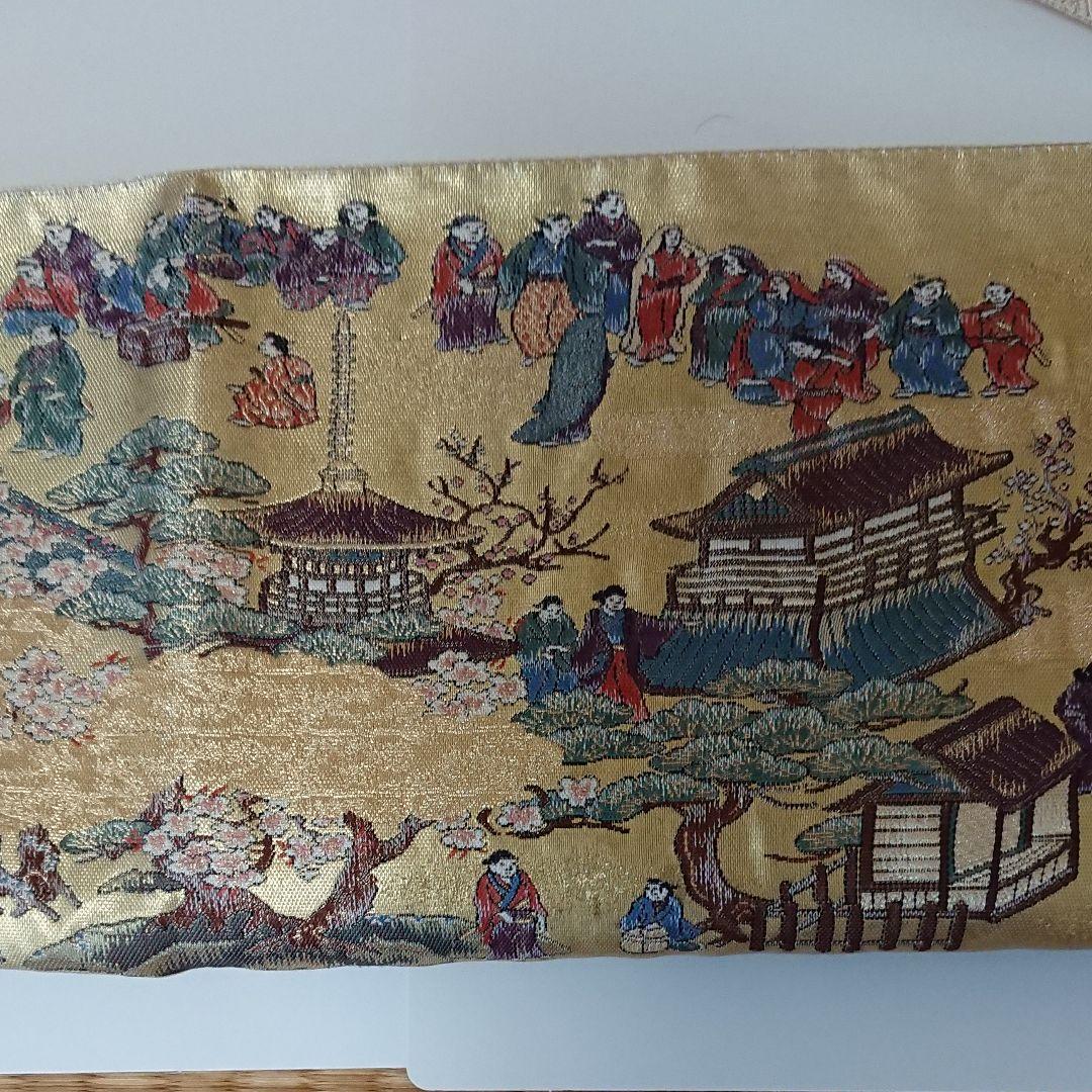 アンティーク柄袋帯