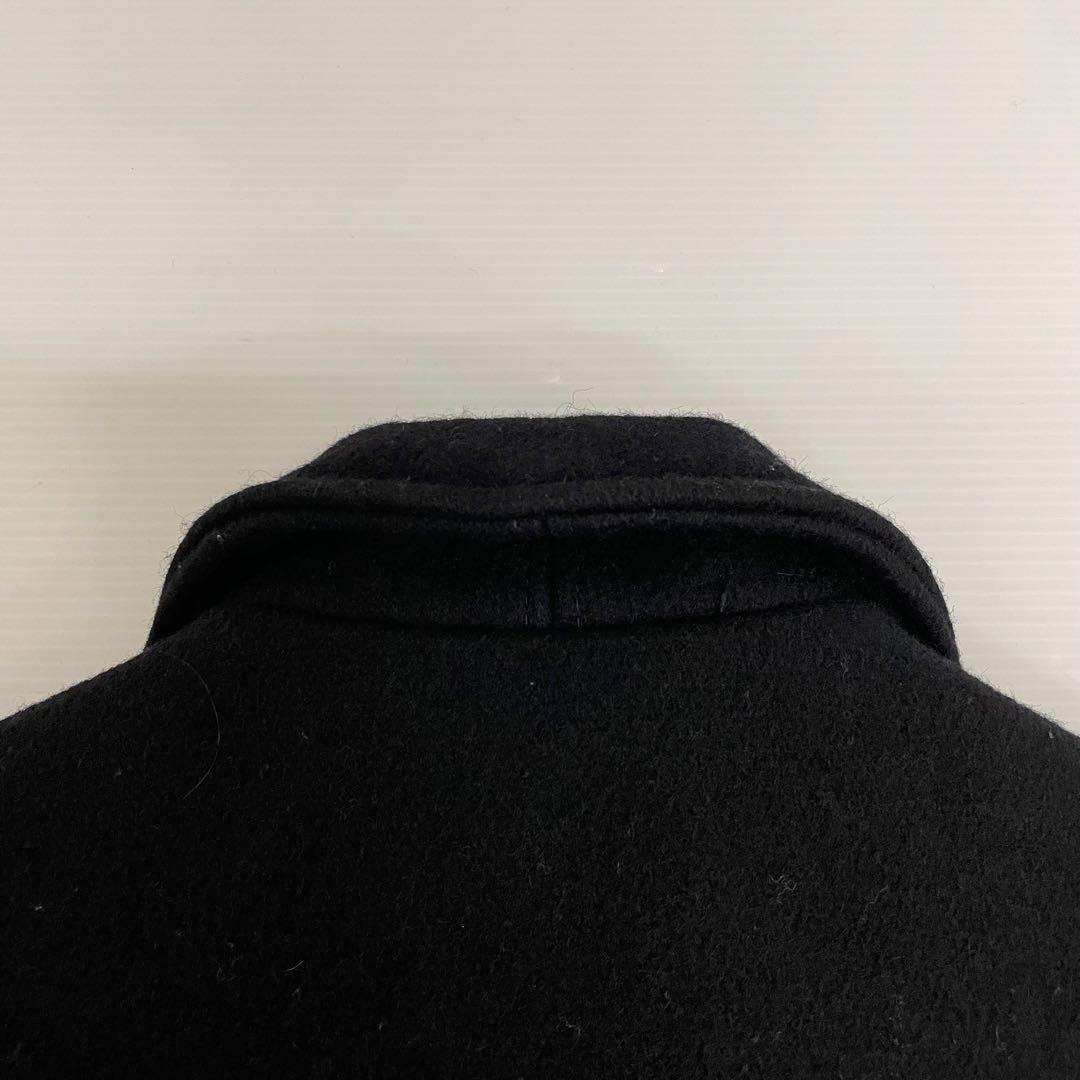 knmen129-0747 ショット　メルトン　CPO ジャケット36 ブラック