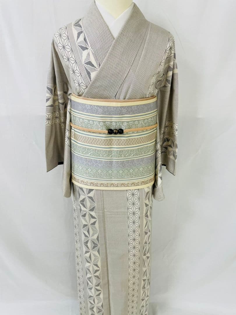 お見分け済　正絹袷　本場白大島紬単品