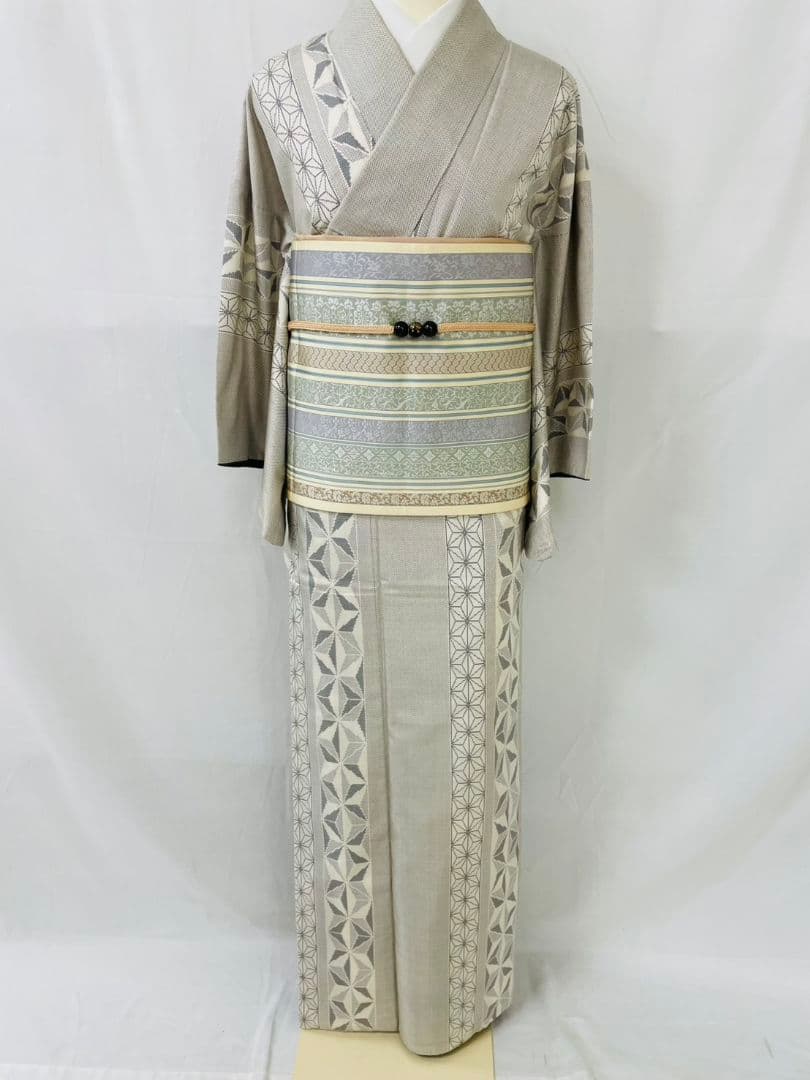 お見分け済　正絹袷　本場白大島紬単品