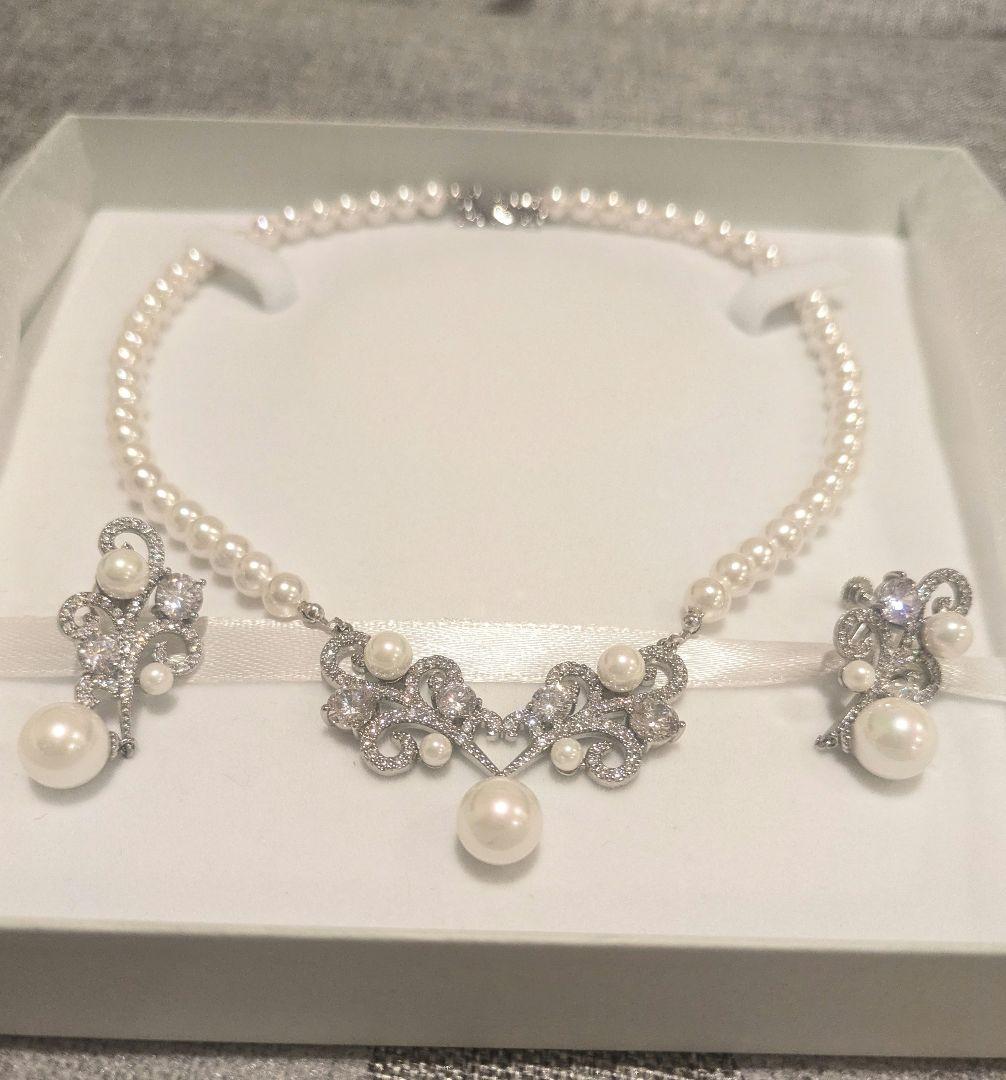 STELLA BRIDAL ティアラ、ネックレス、イヤリング3点セット