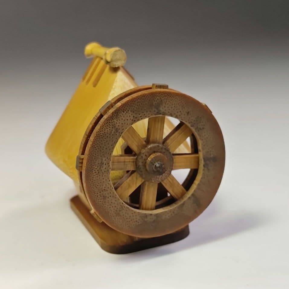 イ744 香合『加州　清水晃樹』『大名竹　水車　葛屋　香合　共箱』茶道具