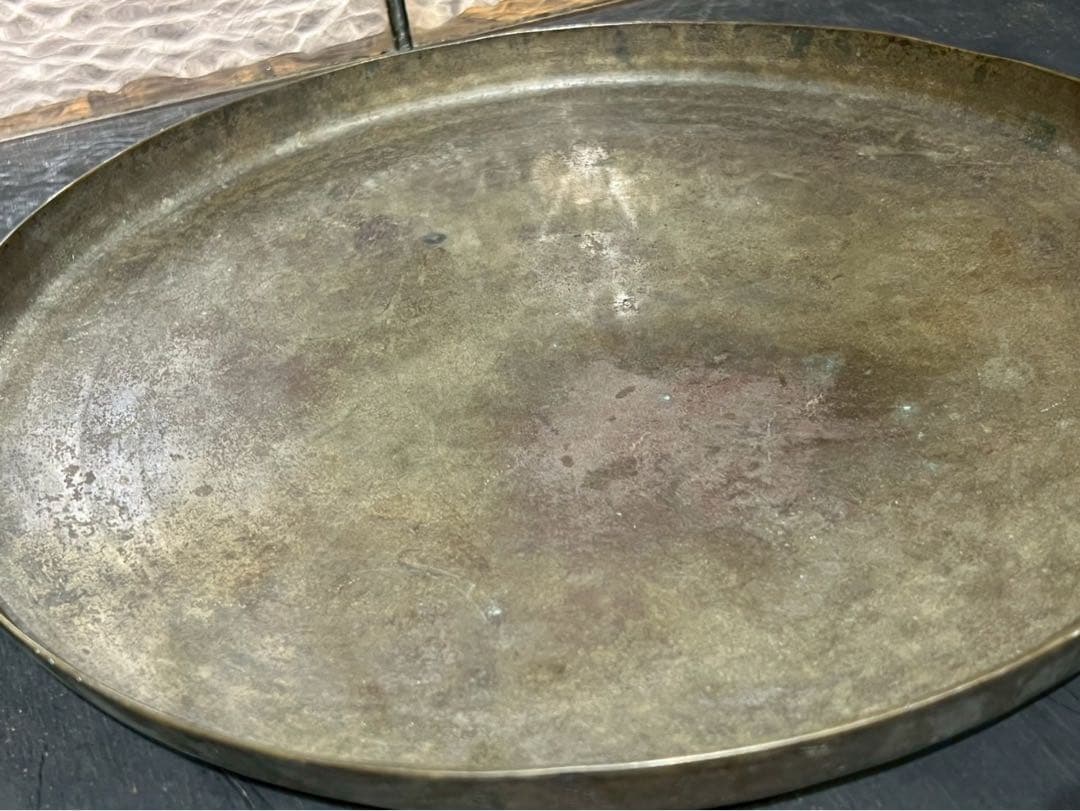 真鍮 パレット トレイ アンティーク インテリア ビンテージ 希少