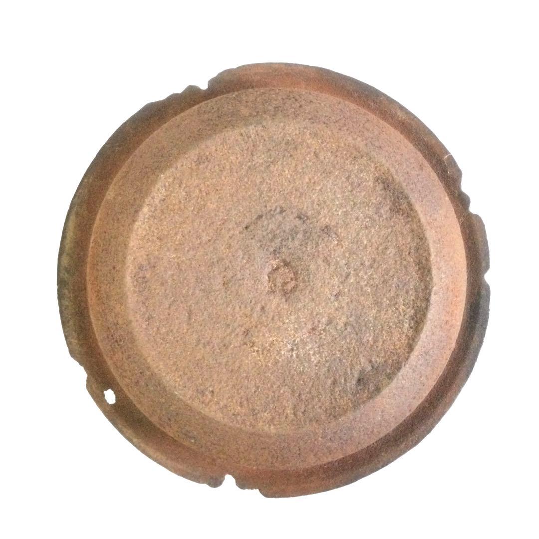 茶釜 富士釜 銘無し 銅蓋 釜環無し 茶道具 B883