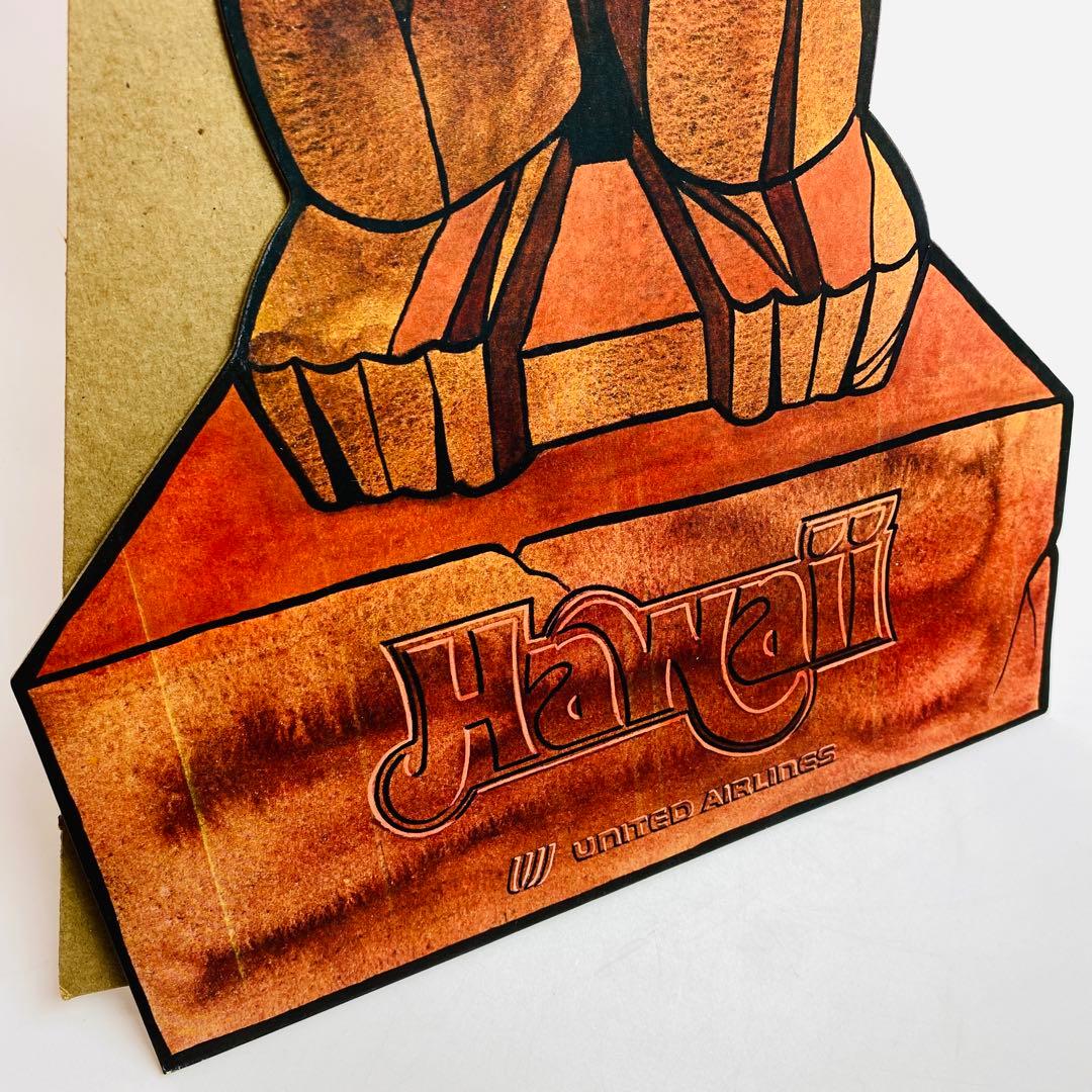 ユナイテッド航空 ハワイ路線販促用 サインボード メネフネ&Tiki 非売品