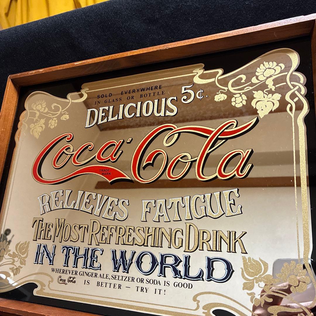 【70s】 コカコーラ　パブミラー　アメリカン雑貨　ビンテージ　サイン　看板