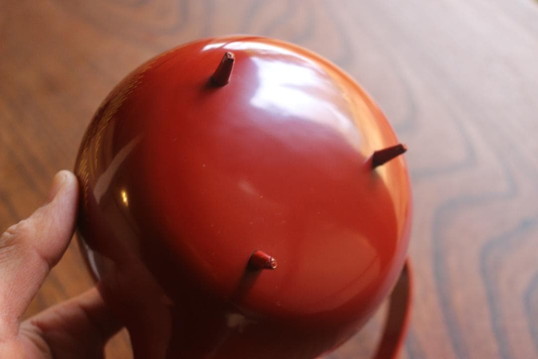 小傷有！極上朱漆に蓬莱沈金の美しい輪島塗の屠蘇器＆重箱セット（検お重