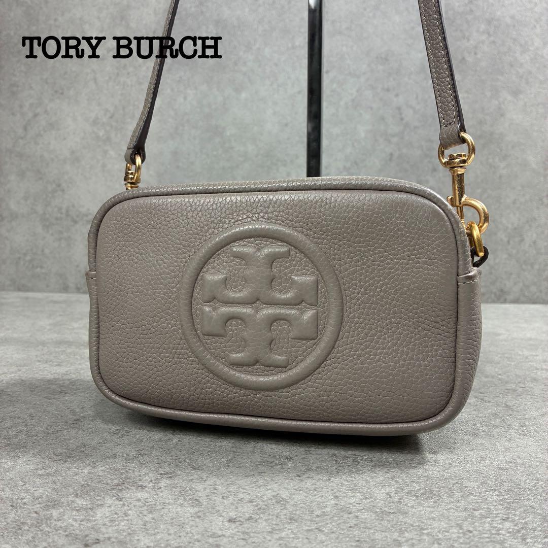 美品✨ TORY BURCH トリーバーチ グレー ペリーボンベ ミニバッグ