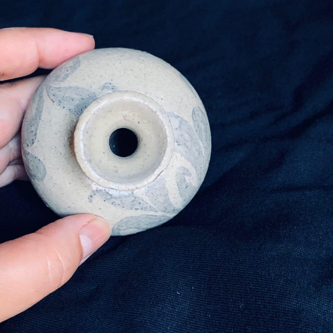 カケあり 高麗青磁鉄絵唐草紋 花瓶 花器 陶磁器 朝鮮 古美術 李朝 高麗