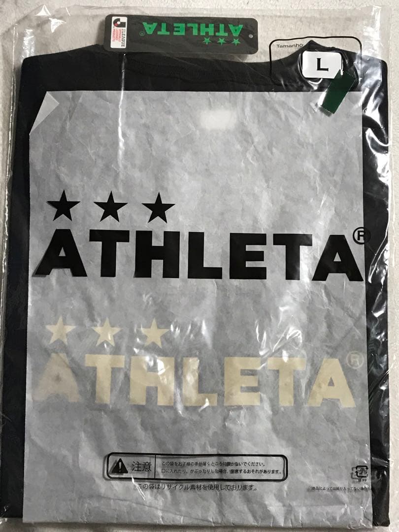 東京ヴェルディ×ATHLETA　アスレタ半袖Tシャツ　ブラック　Lサイズ