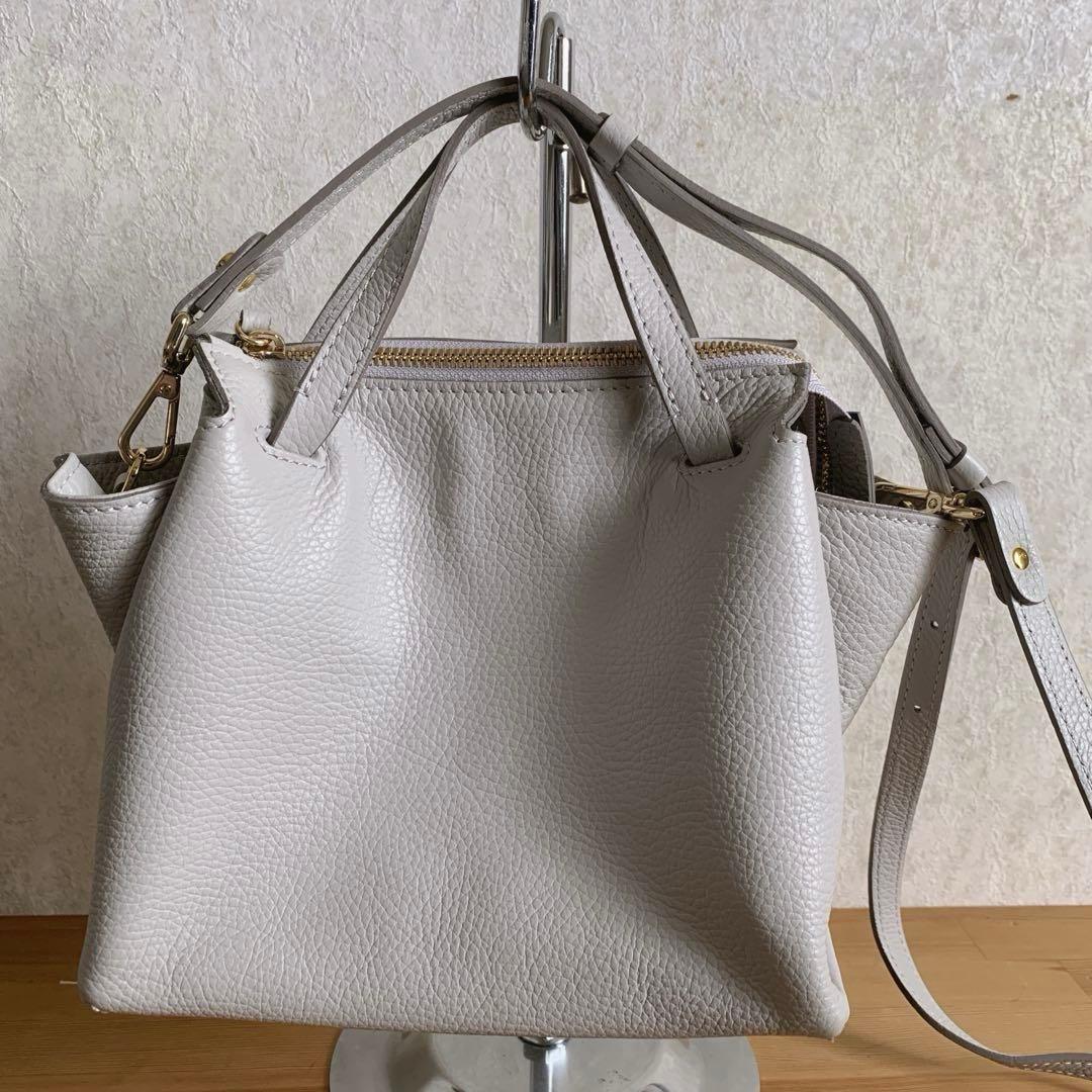 ジャンニキャリーニ　オリガミ　S グレー　ショルダーバッグ　2way 阪急百貨店