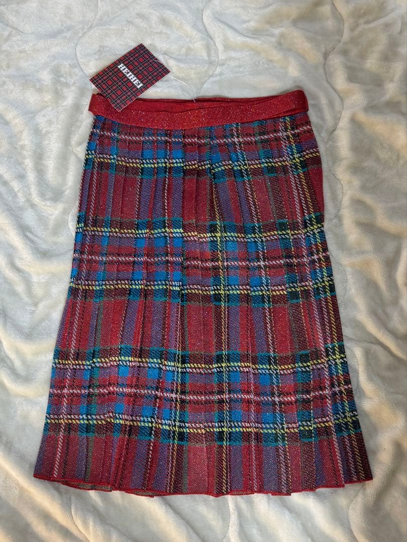 HEIHEI チェック柄 プリーツスカート