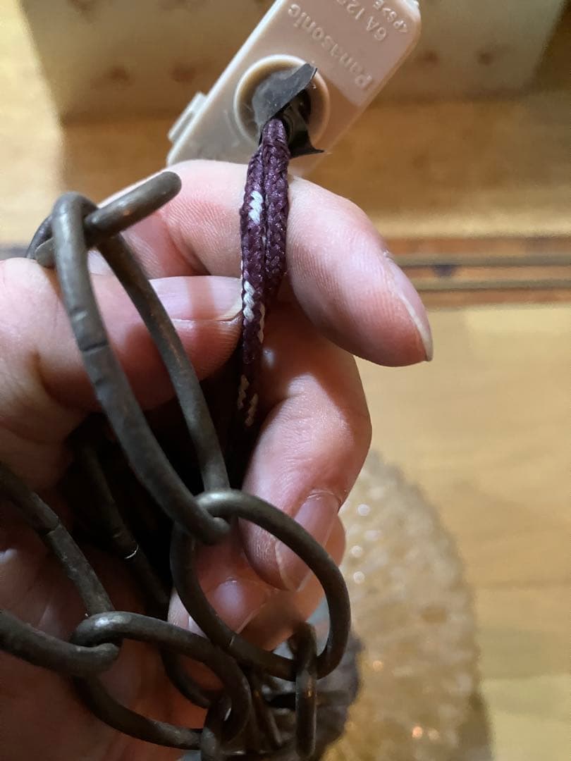 ビンテージ　アンバーランプ　ガラス　ランプシェード　照明　ペンダント