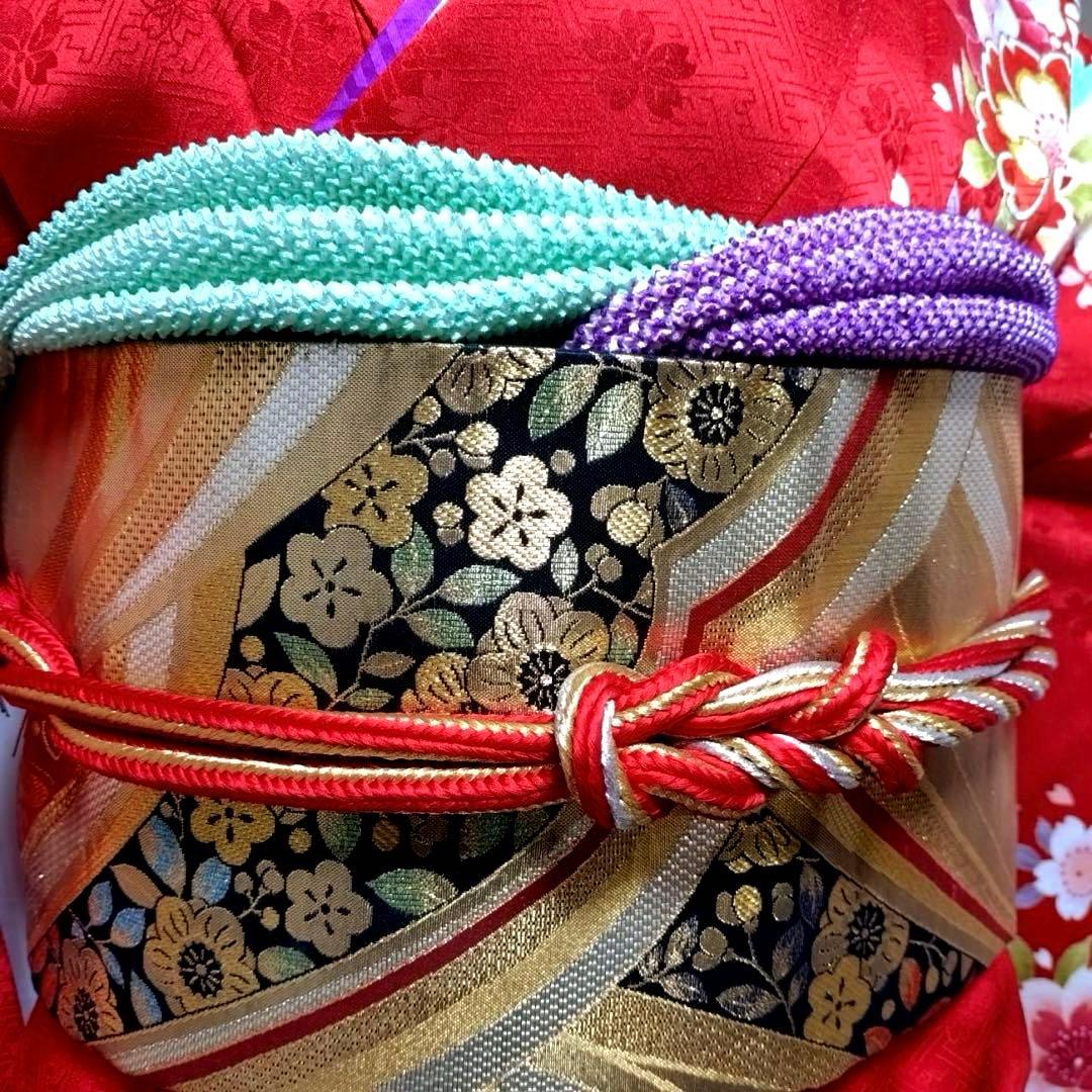 トールサイズ　正絹振袖　袋帯　小物セット　大きめサイズ　18ー10